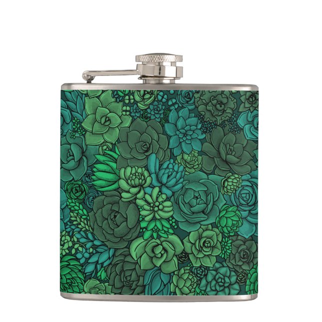 Flasques Jardin succulent en vert (Devant)