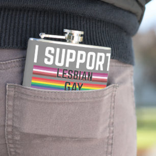 Flasques Je soutiens Lesbienne Gay Bisexuel Trans Panne Ase