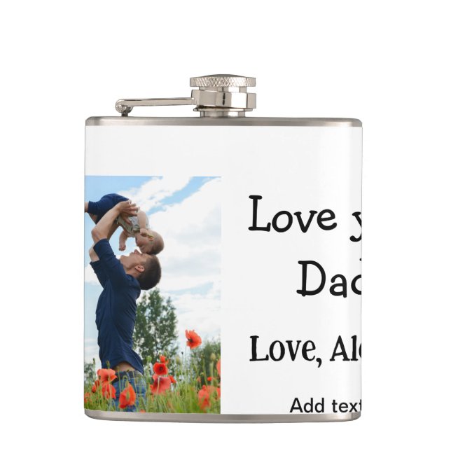 Flasques Je t'aime papa fête des pères élégant ajouter du t (Devant)