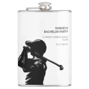 Flasques Jeu de golf de golfeur noir Trip Bachelor Party mi