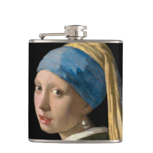 Flasques Johannes Vermeer - Fille avec une oreille perle