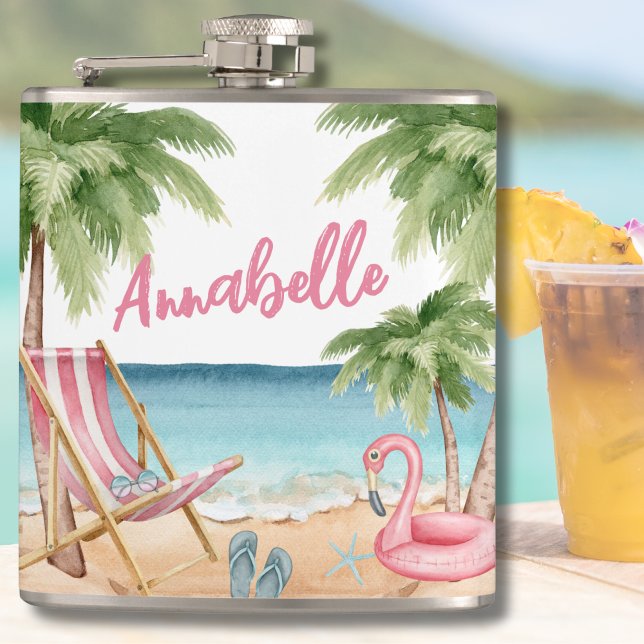 Flasques Joli Nom de Plage Tropicale Féminin (Beach Tropical Flask)