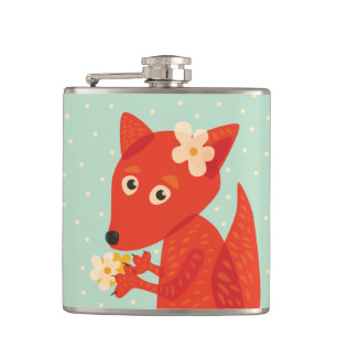 Flasques Jolie fille Fox Cartoon