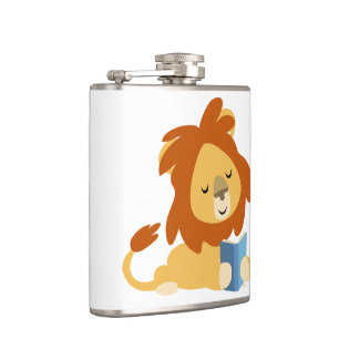 Flasques Jolie lecture Carton Lion Hip Flask