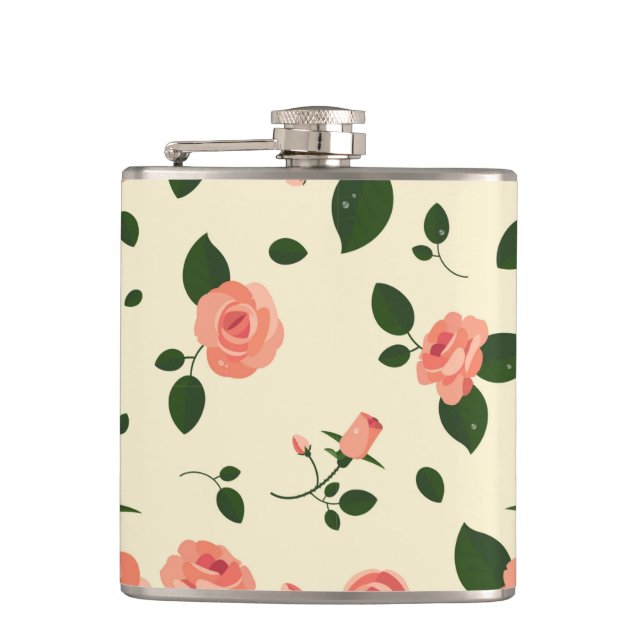 Flasques Jolies roses roses pastel rose motif (Devant)