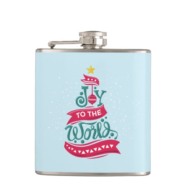 Flasques Joy to the World Christmas Citation Typographie (Devant)