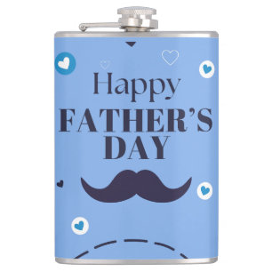 Flasques Joyeuse Fête des Pères – Moustache & Cœur Design