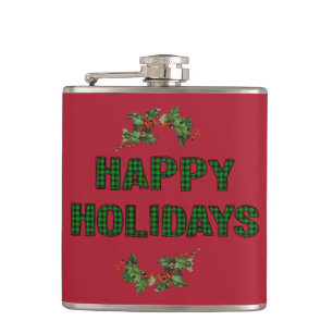 Flasques Joyeuses vacances Vinyl Wrapped Flask