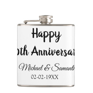 Flasques Joyeux 50e anniversaire ajouter nom du couple date