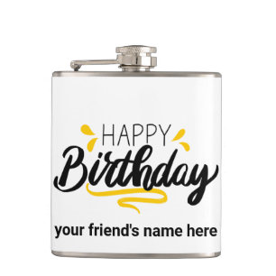 Flasques Joyeux ballon d'anniversaire Nom personnalisé Cade