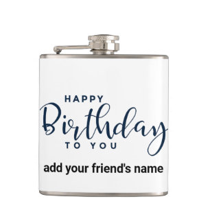 Flasques Joyeux ballon d'anniversaire Nom personnalisé Cade