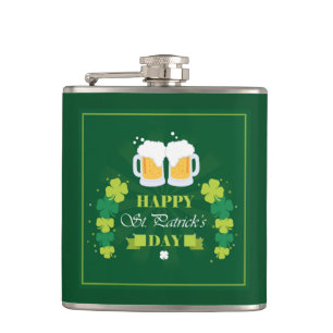 Flasques Joyeux St. Patricks Day Bière et Clovers