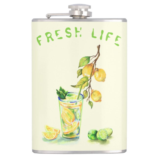 Flasques Jus de citron frais Cool Boire Lemonade Summer Par (Devant)
