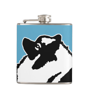 Flasques Keeshond Graphics - Cute Original Chig Art