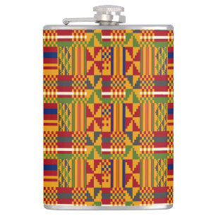 Flasques Kente Motif ethnique - Textile africain dynamique
