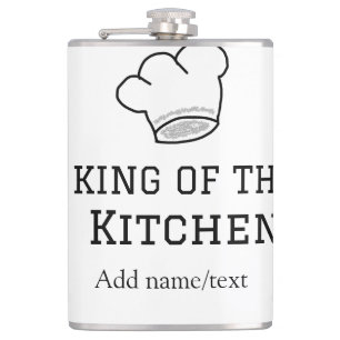 Flasques King of the cuisine chef cuisine ajouter nom couro