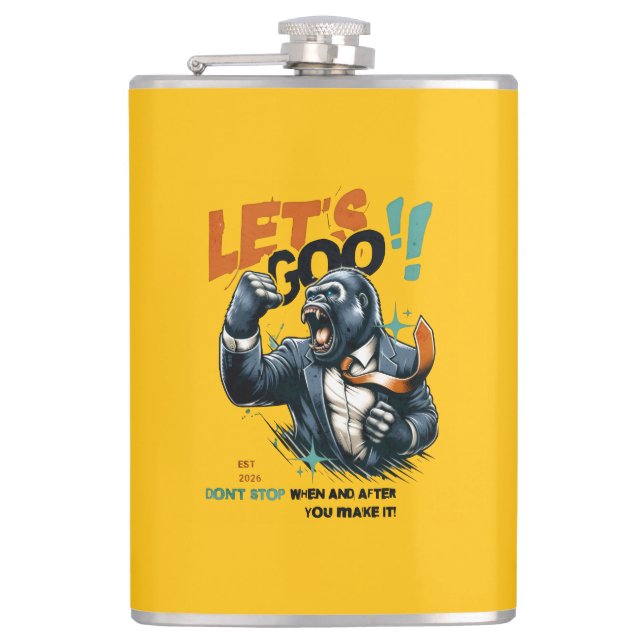 FLASQUES KITCHEN LET'S GOO LESSONS LEARN VINYL WRAP FLASK  (Devant)