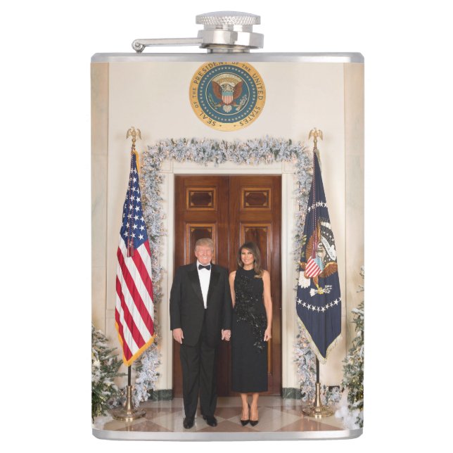 Flasques La Maison Blanche de Noël de Donald & Melania Trum (Devant)