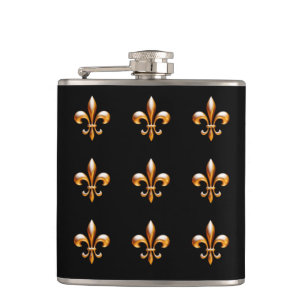 Flasques La Nouvelle-Orléans Fleur de Lis Gold et noir