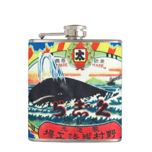 Flasques La viande vintage de baleine peut marquer le