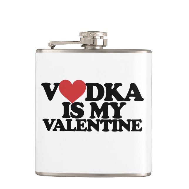 Flasques La vodka est ma Saint Valentin (Devant)