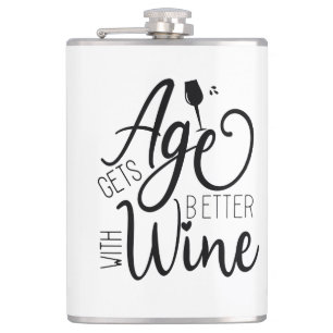 Flasques L'âge s'améliore avec le Vin