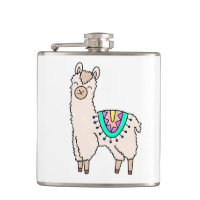 lama alpaga de dessin animé souriant heureux