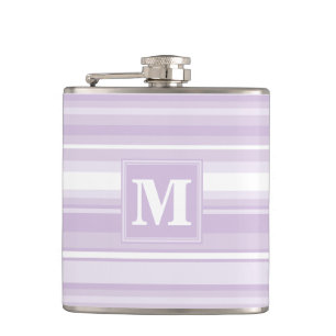 Flasques Landes violettes de chardon monogramme