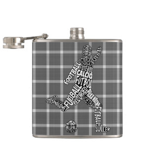 Flasques Langues du joueur de football Hip Flask