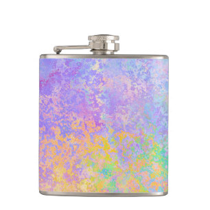Flasques Lavender Sunrise Pastel Neon Encre d'alcool Abstra