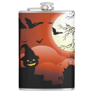 Flasques Le cauchemar de la lune sanglante d'Halloween