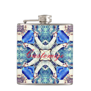 Flasques Le coeur de mandala bleu motif Thunder_Cove