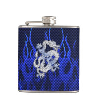 Le dragon en chrome aiment des styles bleus de