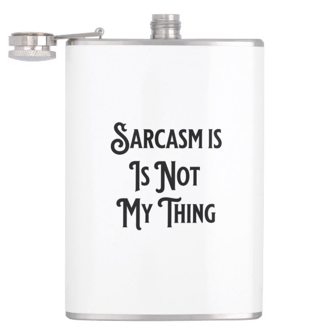 Flasques Le sarcasme n'est pas mon travail Humour café Mug (Ouvert)