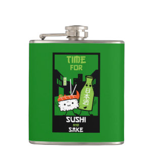 Flasques Le Sushi Et Le Sake