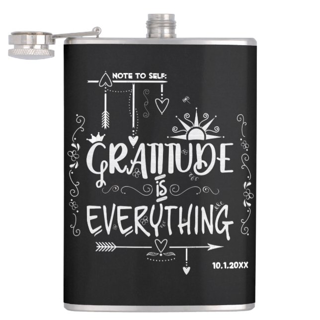 Flasques Le tableau de bord Gratitude est tout Note pour so (Ouvert)