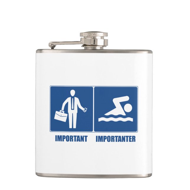 Flasques Le Travail Est Important, La Nage Est Importante (Devant)