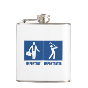 Flasques Le Travail Est Important, Le Golf Est Important