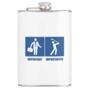Flasques Le Travail Est Important, Le Golf Est Important