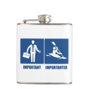 Flasques Le Travail Est Important, Le Kayak Est Important