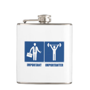 Flasques Le Travail Est Important Le Poids Est Important