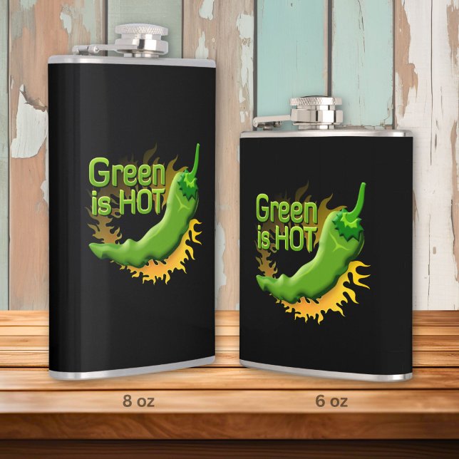 Flasques Le vert est CHAUD (Créateur téléchargé)