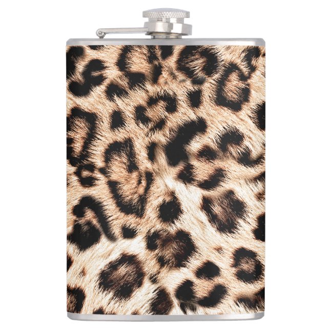 Flasques Leopard Design Motif : Wild Elegance. (Devant)