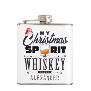 Flasques L'esprit de Noël est un cadeau de whisky Bourbon X