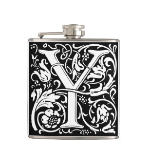 Flasques Lettre Y Monogramme médiéval Art Nouveau