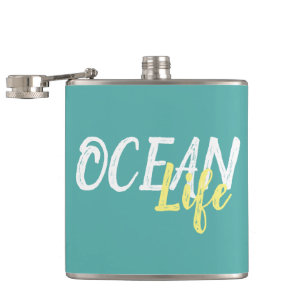Flasques lettres OCEAN LIFE nautique