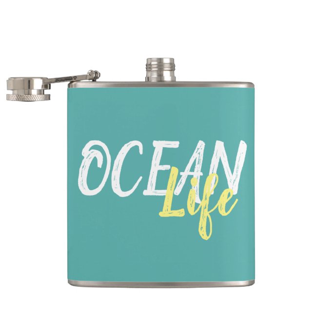 Flasques lettres OCEAN LIFE nautique | (Ouvert)