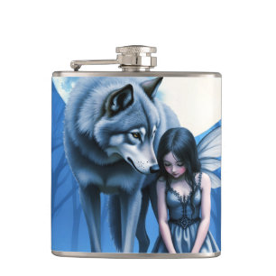 Flasques Lien sous la lune – Le Loup et la Fée Gothique.