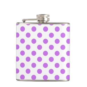 Flasques Lilac et pois blancs