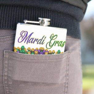 Flasques L'image emblématique sur le thème de Mardi Gras de